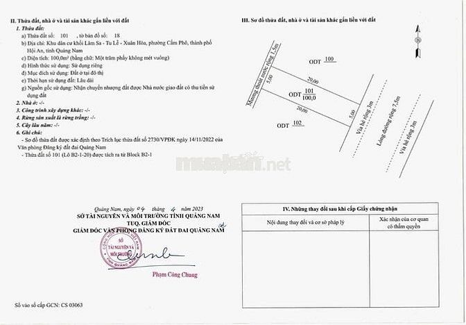 Bán Đất nền Trung Tâm Phố Cổ Hội An
