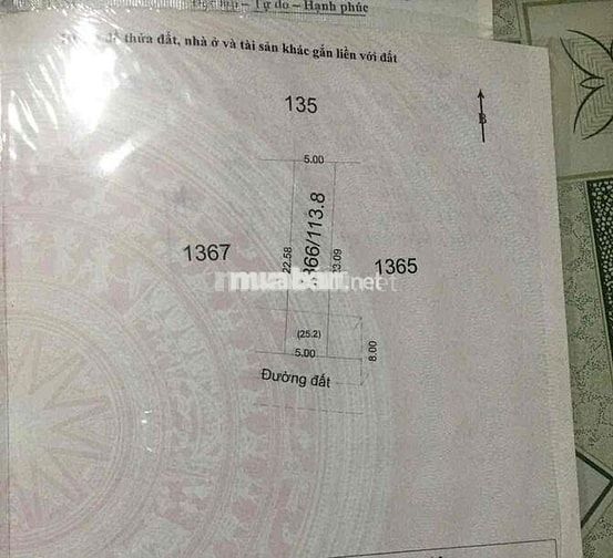 Bán đất thổ cư 113m2 gần KCN Trảng Bàng