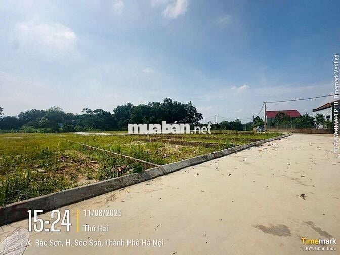 Bán đất Phúc Xuân, Sóc Sơn, 100m2, Full thổ cư, Phân lô ô tô tránh