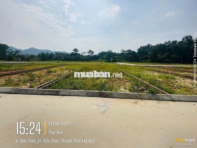 Bán đất Phúc Xuân, Sóc Sơn, 100m2, Full thổ cư, Phân lô ô tô tránh
