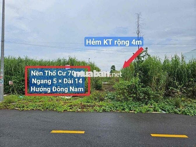 BÁN NỀN THỔ CƯ 70M² CẠNH HẺM KỸ THUẬT 4M - KTĐC TÂN PHÚ, CÁI RĂNG, CẦN
