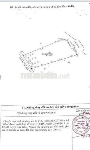 BÁN 80M  MẶT TIỀN ĐƯỜNG DH722  MINH THẠNH, DẦU TIẾNG, BÌNH DƯƠNG