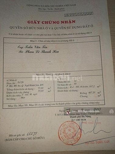 Đất 2MT Nhà Máy Cao Su Đà Nẵng(Vũ Mộng Nguyên & Trần Văn Thành)467m2/4