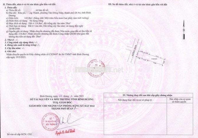 Đất kdc Tứ Hải phường Tân Đông Hiệp Tp Dĩ An