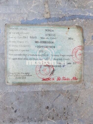 Cần bán xe scr Honda 2010 như hình