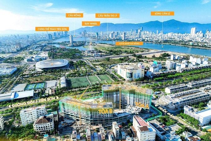 BÁN NHÀ PHỐGIÁ RẺ  PAVILLON ĐÀ NẴNG LIỀN KỀ TÒA 69 TẦNG SÁT SÔNG HÀN