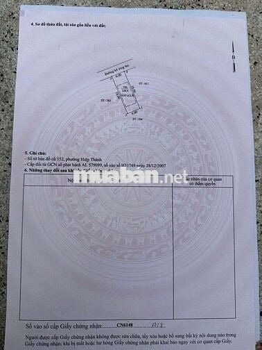 Bán  Đất ÔTô Tới Cửa–Ngay Chợ Hiệp Thành 1, Trung Tâm TDM–Giá Hơn 2Tỷ!