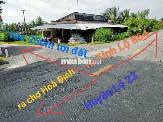 2 nền xã Bình Ninh gần Mỹ Tho 15 phút, gần chợ, trường học cấp 1,2 1km