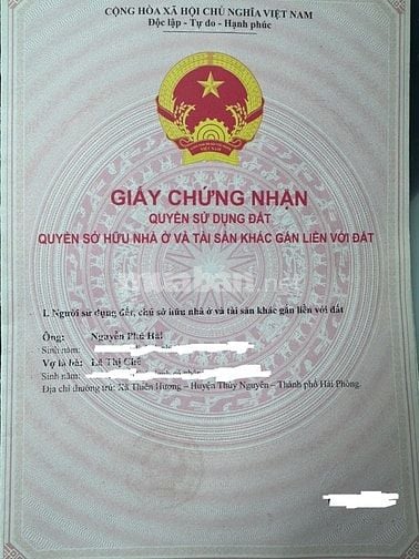 Bán 8m đất mặt ngõ cạnh CHỢ TRỊNH XÁ