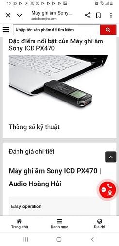 Máy ghi âm SONY ICD-PX470 mới 99%