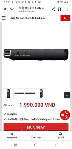 Máy ghi âm SONY ICD-PX470 mới 99%