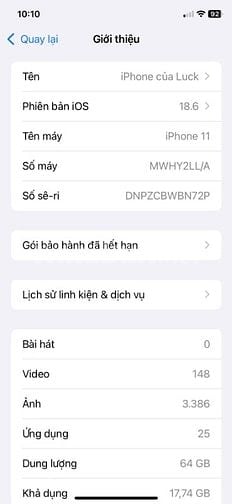 Iphone 11 64gb full chức năng 