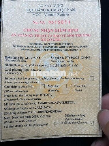 Toyota Camry 2.5Q  2019  - 43500 km
