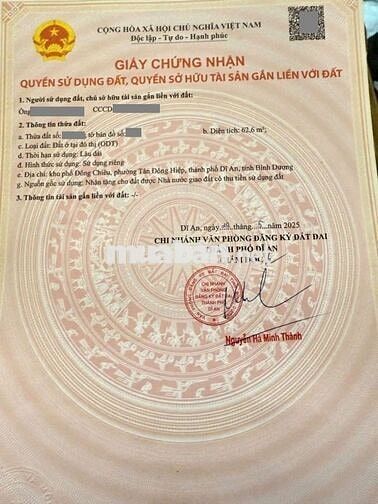 Đất đẹp kdc gần ngã tư Chiêu Liêu p. Tân Đông Hiệp Tp. Dĩ An