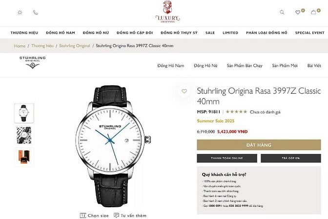 Đồng hồ Sturhling 91811 - Quartz
