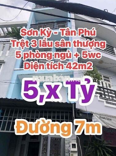 Nhà 5 tầng, chỉ hơn 5 tỷ, Bán nhà gần Aeon Tân Phú.