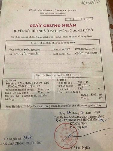 🌈 NHÀ DT LỚN MẶT TIỀN ĐƯỜNG NGUYỄN THỊ KIÊU , P-TA ,QUẬN 12