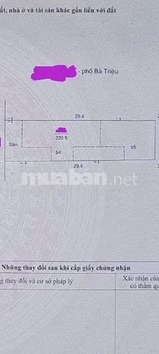 Bán nhà mặt phố Bà triệu , gần tô hiến thành