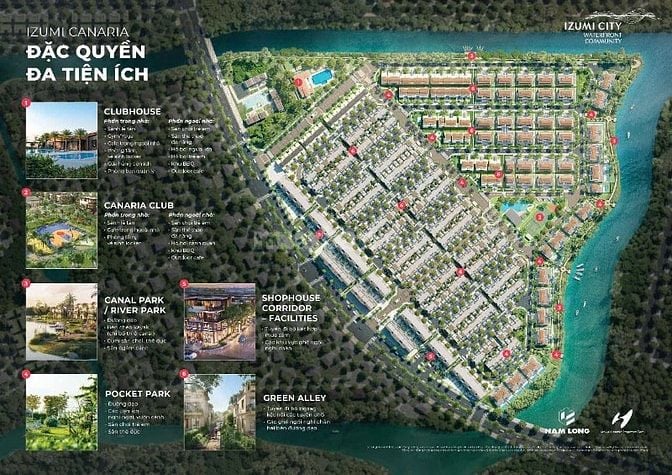 GIÁ TỐT - VỊ TRÍ ĐẸP - NHÀ PHỐ VIEW KÊNH - SÂN VƯỜN TẠI IZUMI CITY