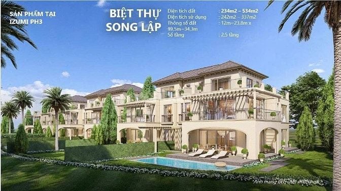 GIÁ TỐT - VỊ TRÍ ĐẸP - NHÀ PHỐ VIEW KÊNH - SÂN VƯỜN TẠI IZUMI CITY