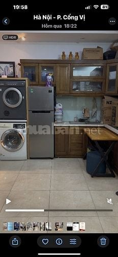 Cho thuê căn hộ tầng 3 Lô góc, nội thất đầy Đủ