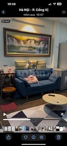 Cho thuê căn hộ tầng 3 Lô góc, nội thất đầy Đủ
