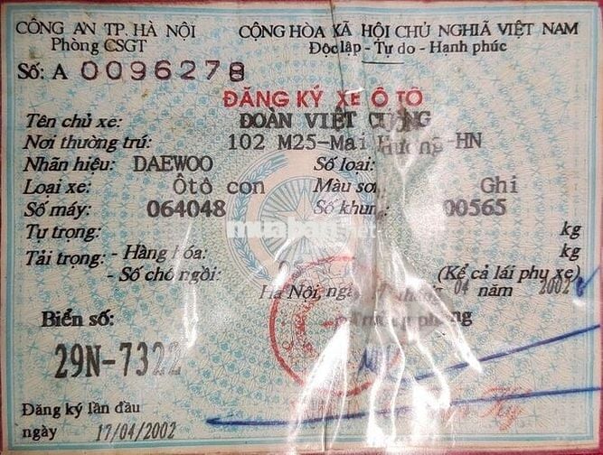 Matiz 2002 - 30 vạn km