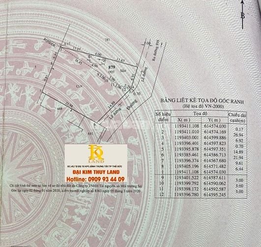 Bán 418m2 đất đường 898 phú hữu 9 tỷ 8