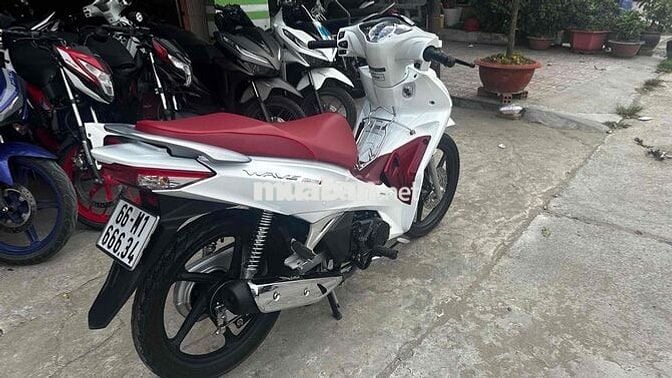 Wave i 125 thái 2020 trắng đỏ 66634 ( hỗ trợ góp )