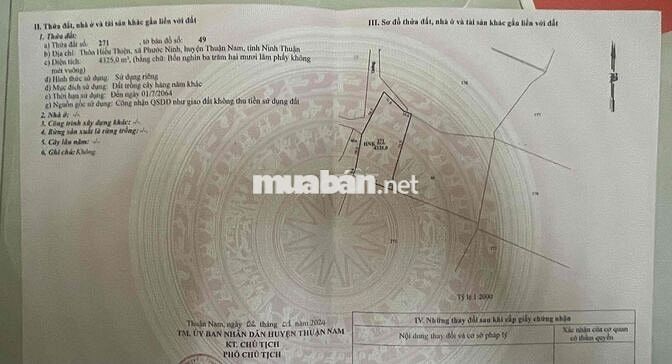 BÁN ĐẤT KHU VỰC ĐIỆN GIÓ – XÃ PHƯỚC NINH, HUYỆN THUẬN NAM, NINH THUẬN