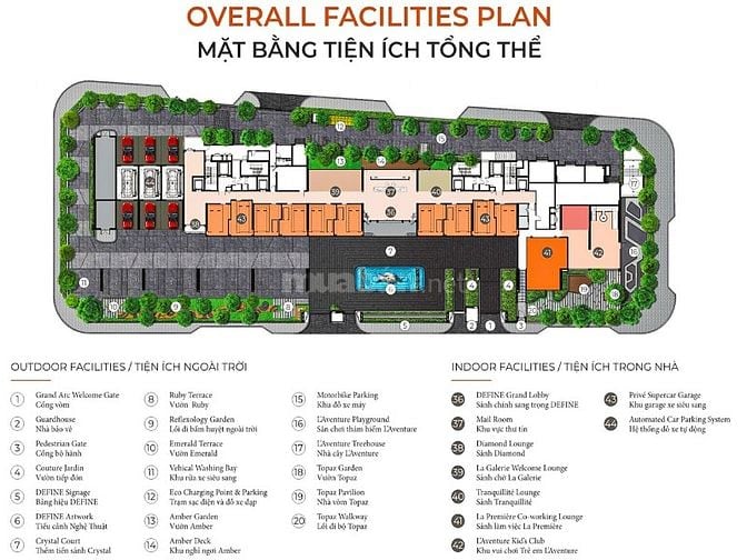 Bán hoặc cho thuê Căn hộ tại Define tầng cao gồm 4 phòng ngủ 325m2
