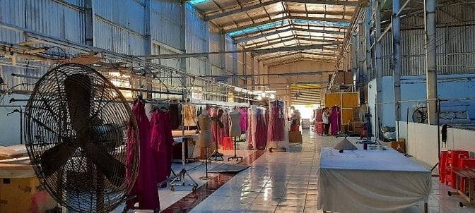 Nhà xưởng cho thuê phường an phú đông quận 12 dt: 1000m giá 60 triêu