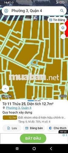 Bán nhà ko quy hoạch ko lộ giới cách hẻm xe hơi 50 m khu vip q4