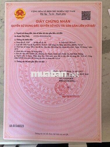 Đất An Thạnh 10 TP HCM Sổ Riêng Đường Du Lịch Giá 1ty5