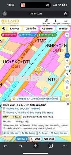 Đất mặt tiền đường LÊ ĐẠI HÀNH, p.Phú lợi, TP Cần Thơ (Sóc Trăng)
