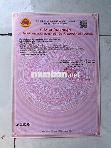 CHỈ CÒN VÀI SIÊU PHẨM ĐẤT NỀN MẶT TIỀN MINH THẠNH-HCM GIÁ CHỈ 150tr