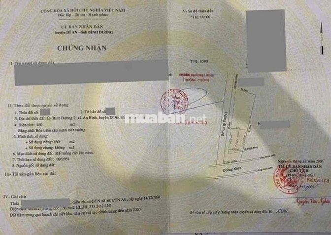 Đất mặt tiền kinh doanh gần chợ Việt Lập, 460m ngang 9,7m sổ riêng 272