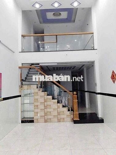 nhà 4x15m 1 trệt 1 lửng 2 phòng ngủ 2wc hẻm 6m thông buôn bán nhỏ ok