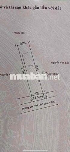 Đất Tân An Thủ Dầu Một cũ.Mặt tiền Dx108 đường 4,5m.1/Huỳnh Thị Hiếu