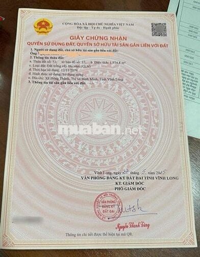 CẦN BÁN ĐẤT CHÍNH CHỦ – MẶT TIỀN QUỐC LỘ 54 – PHƯỜNG ĐÔNG THÀNH, TX.
