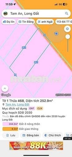 CHÍNH CHỦ  GỬI EM BÁN LÔ ĐẤT MẶT TIỀN 44 B  BÂY GIỜ LÀ ĐƯỜNG 996 C ,