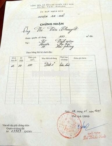 chính chủ bán đất có nhà cấp 4, đầu đuôi đều có lối đi vào