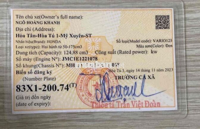 xe vario góp cửa hàng còn mới