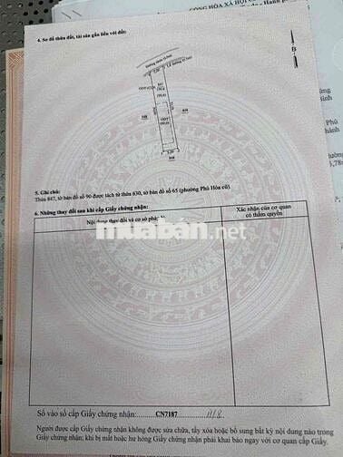 ĐẤT PHÚ HOÀ KHU 3. 1/ NGUYỄN THỊ MINH KHAI VÀO 200m NHỰA 4M THÔNG