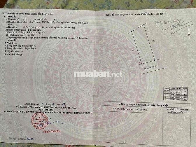 Lô đất giá tốt khu dân cư Lộc Phát 2 .Phường Tây Nha Trang .Giá 1ty600