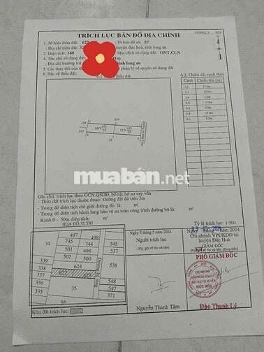 Bán đất 165m2 (5x33) Gò Hưu Mỹ Hạnh Nam Đức Hoà Long An