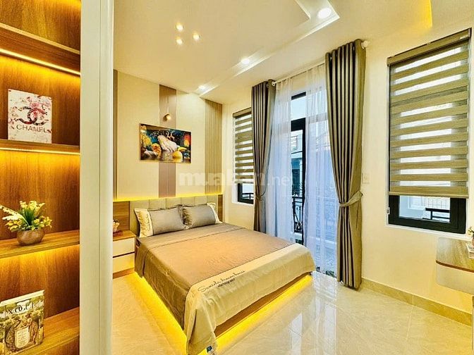 Nhà 3 Lầu tuyệt đẹp Cao cấp hẻm xe hơi 5m 1 trục Phạm Văn Chiêu, P9,