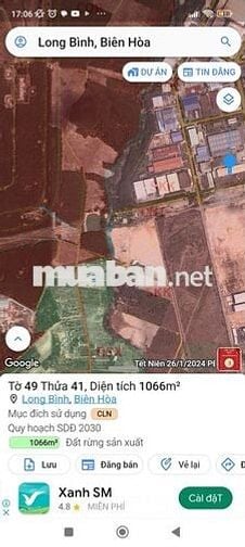 (Giảm sâu) 130m2 đất KP7 - Long Bình, vị trí đẹp kế KCN Hố Nai
