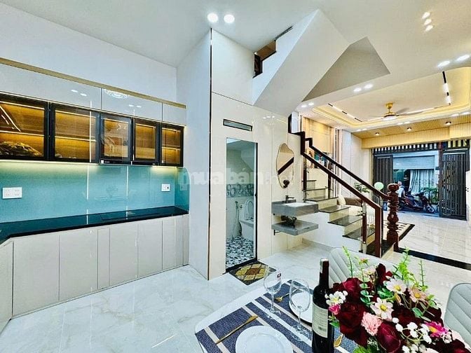 Nhà 3 Lầu tuyệt đẹp Cao cấp hẻm xe hơi 5m 1 trục Phạm Văn Chiêu, P9,