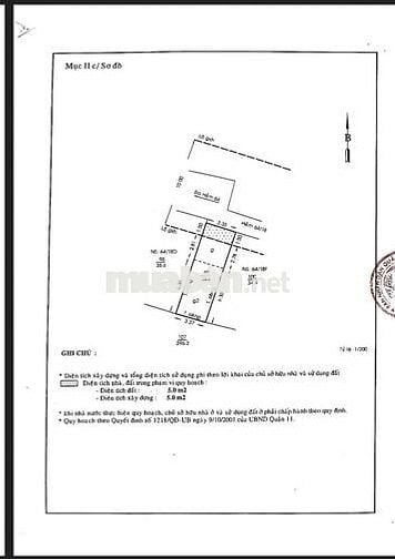 Nhà 1 trệt 1 lầu hẻm 1/ đường hòa bình, P5,Q.11 giá 4ty3 tl